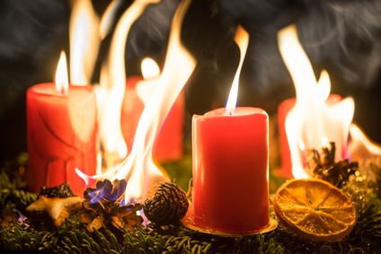 Wohnungsbrand Brennender Adventskranz
